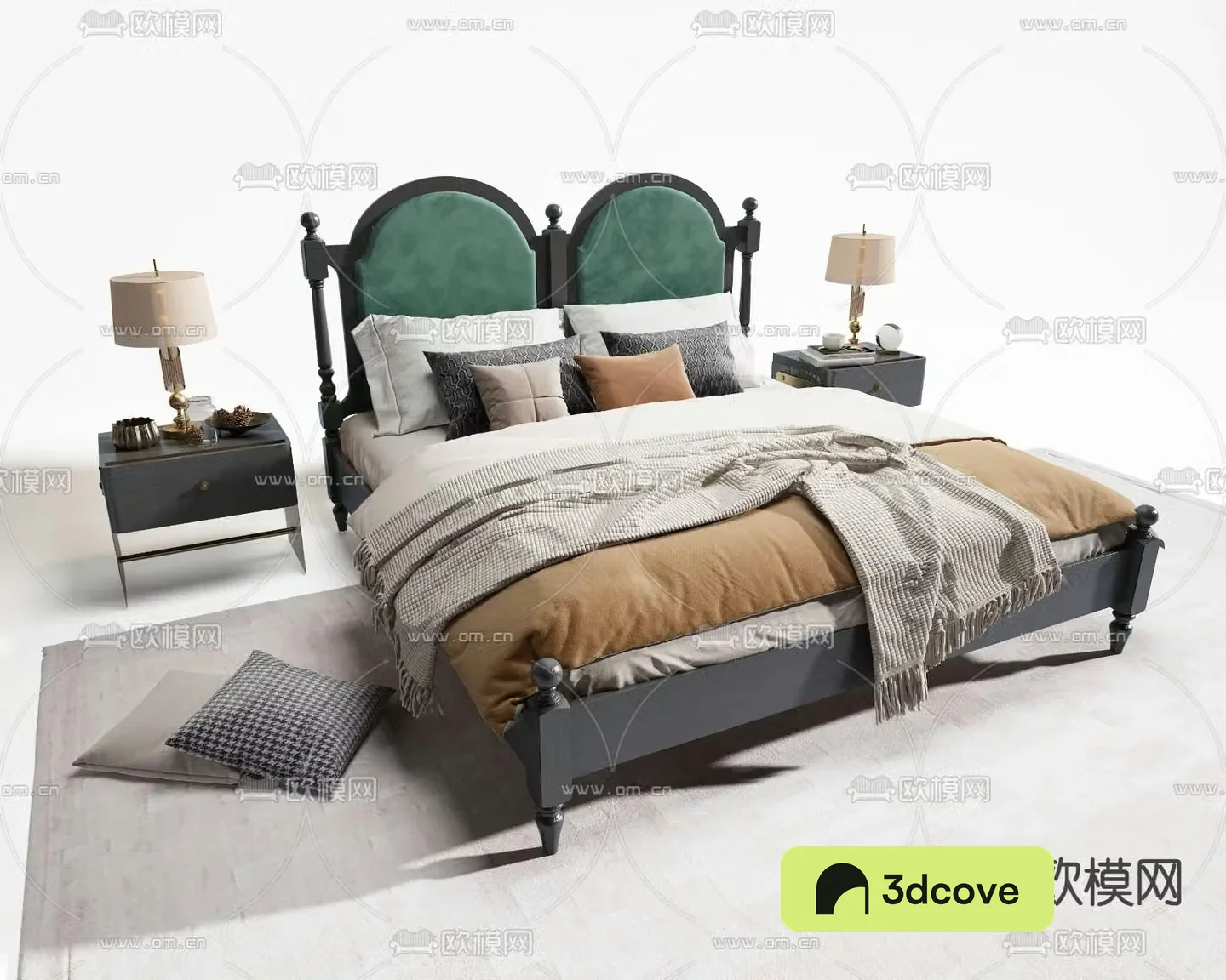 American double bed
