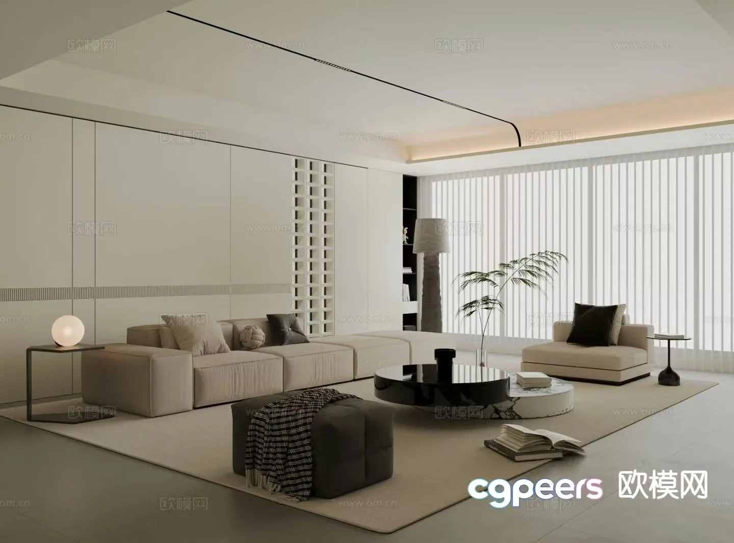 Modern sofa set 3d model