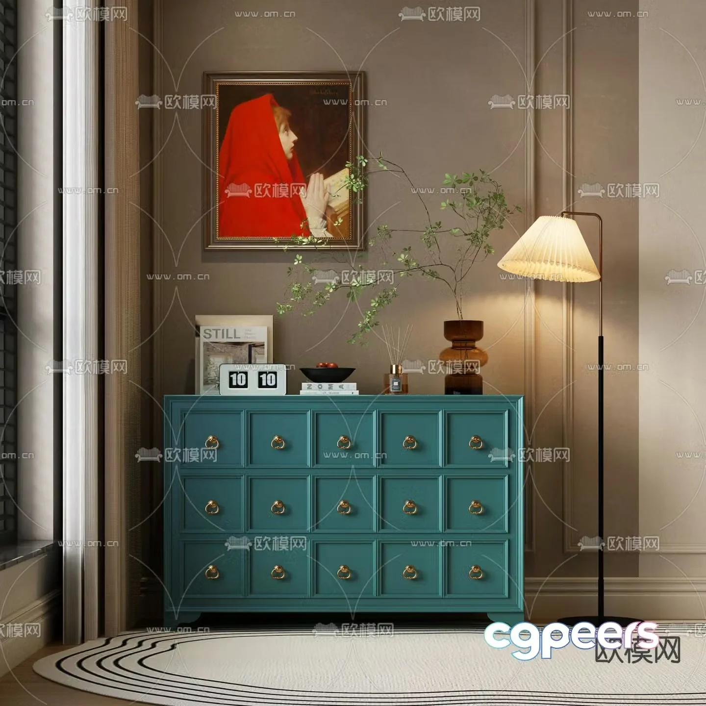 French chest of drawers 3d model