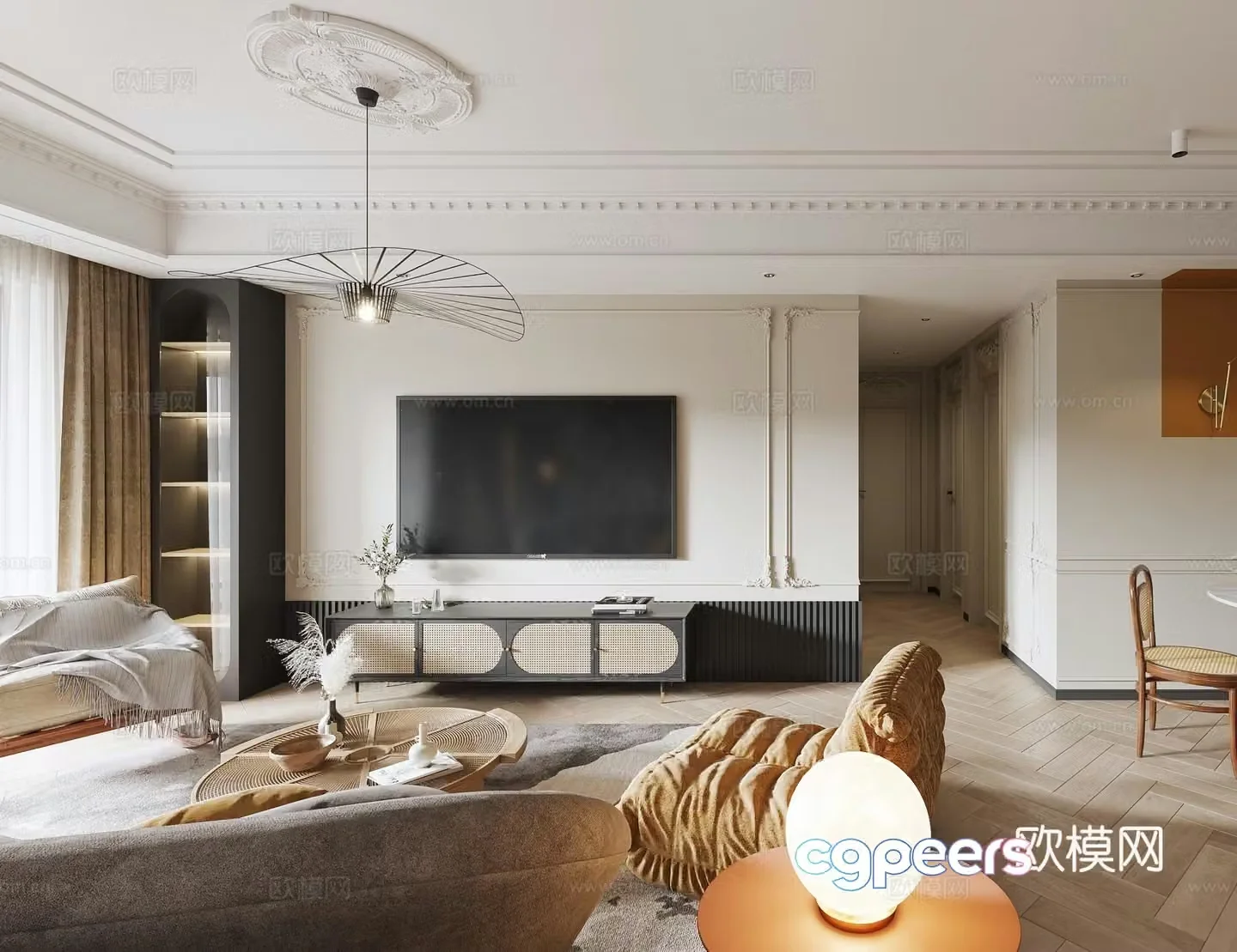 French living room 3d model