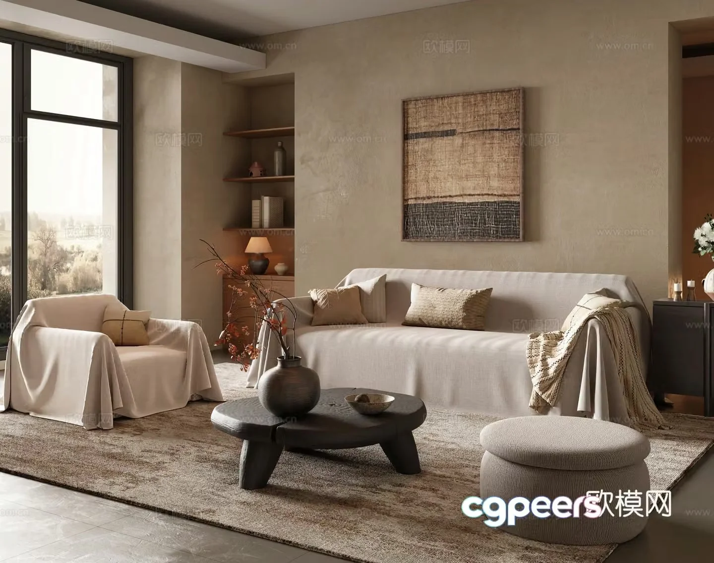 Wabi Sabi modular sofa 3d model