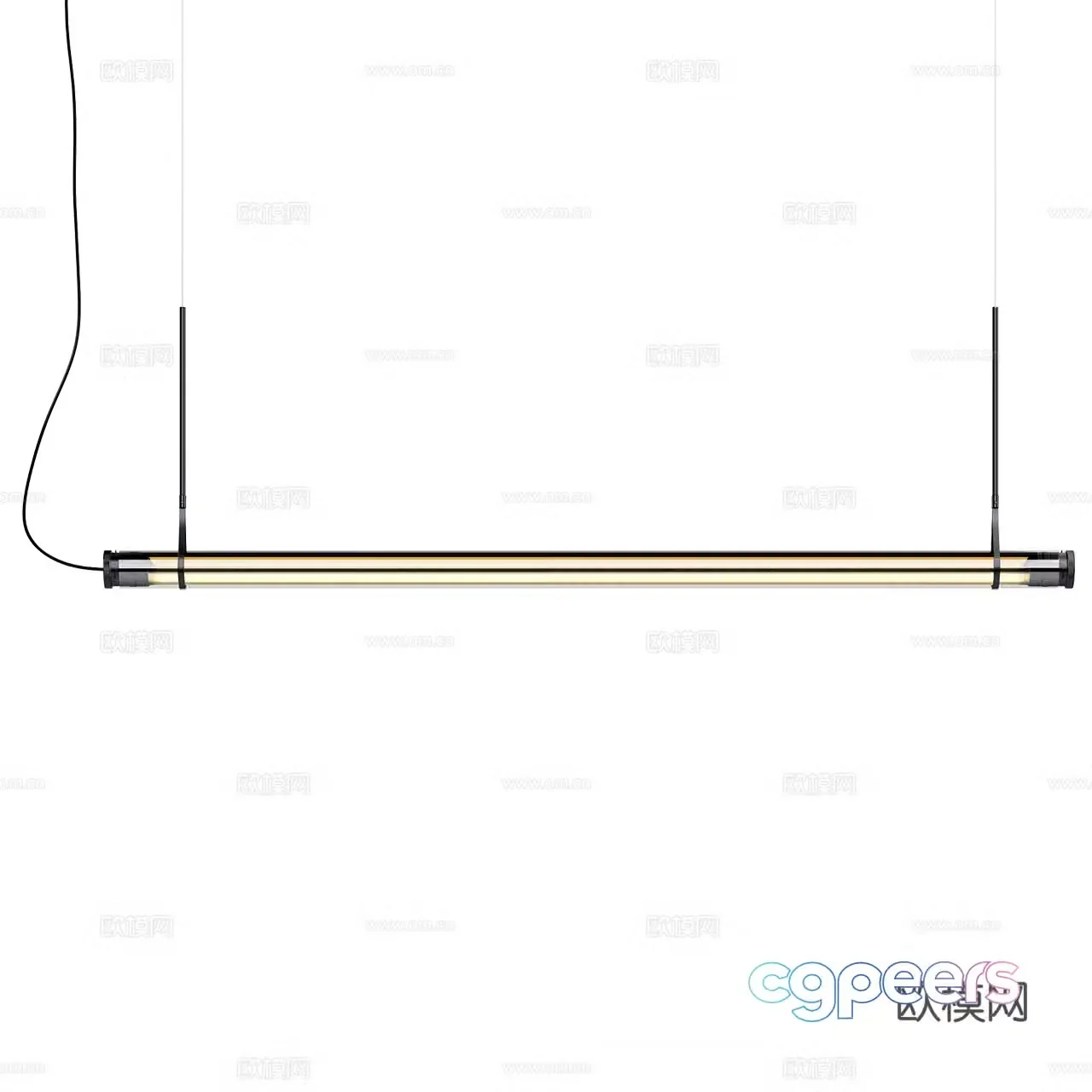 Marset Minimalist Chandelier Glass Chandelier Metal Chandelier Long Strip Chandelier 3D Model