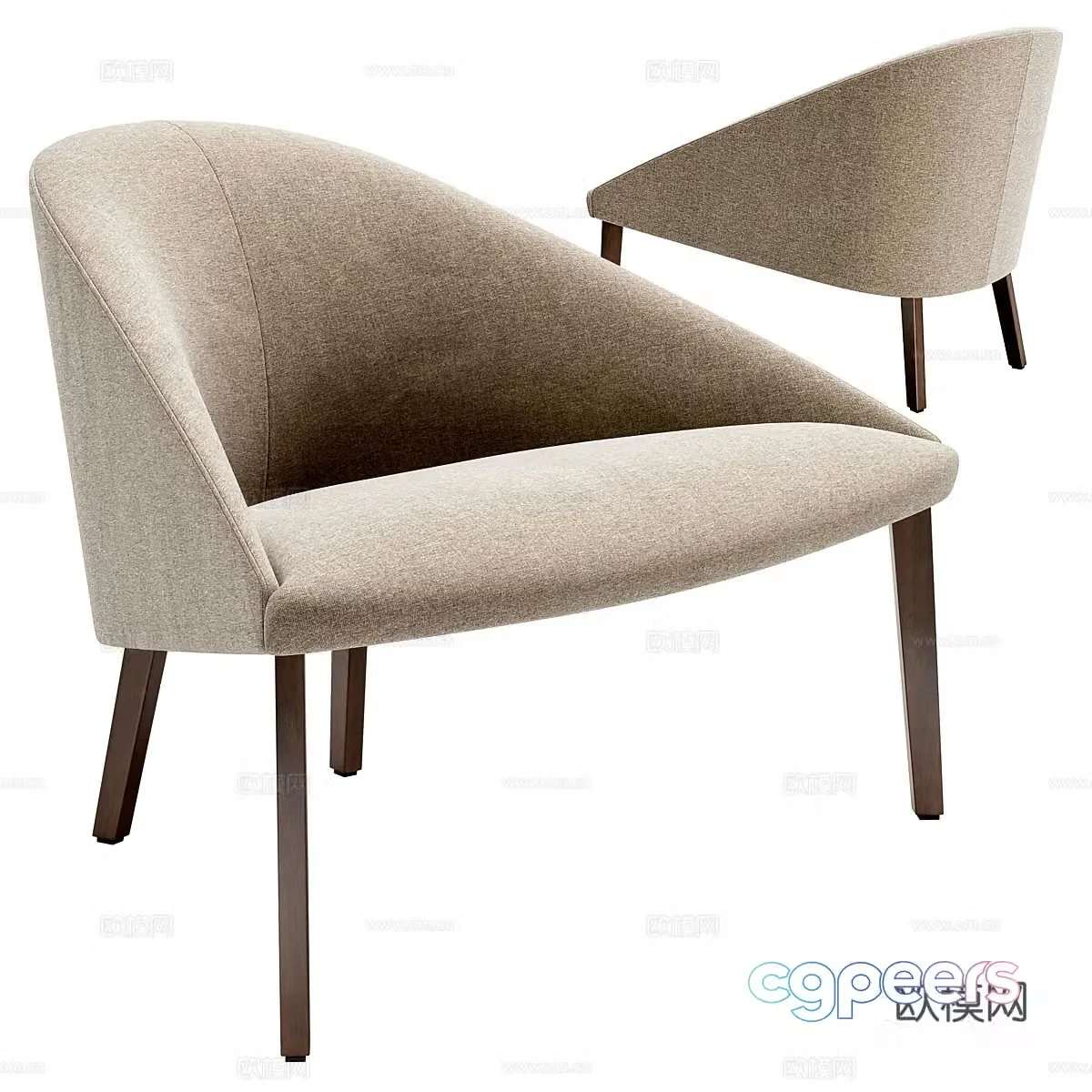 New Chinese casual chair 3D model