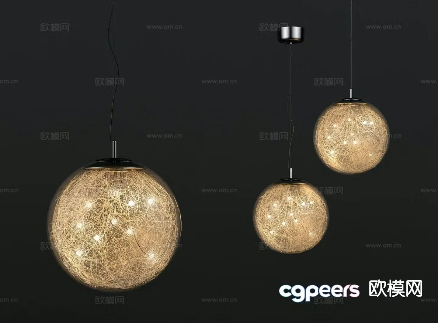 Postmodern chandelier glass chandelier 3d model
