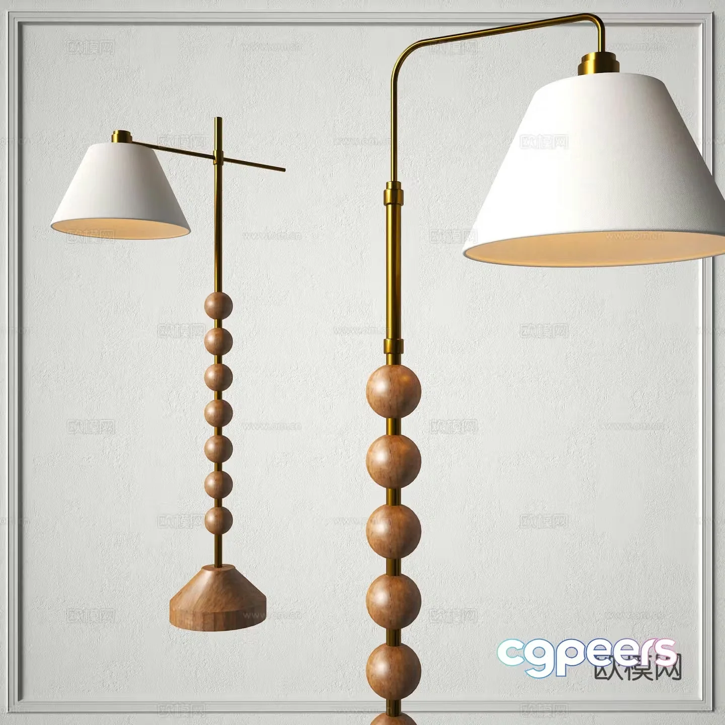 Medieval style floor lamp 3d model