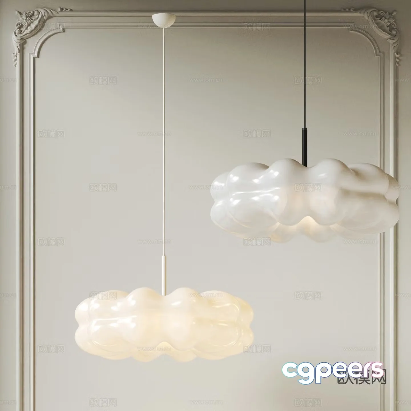 Modern cream style chandelier Children’s room chandelier Bedroom chandelier Restaurant chandelier Pumpkin lantern 3d model