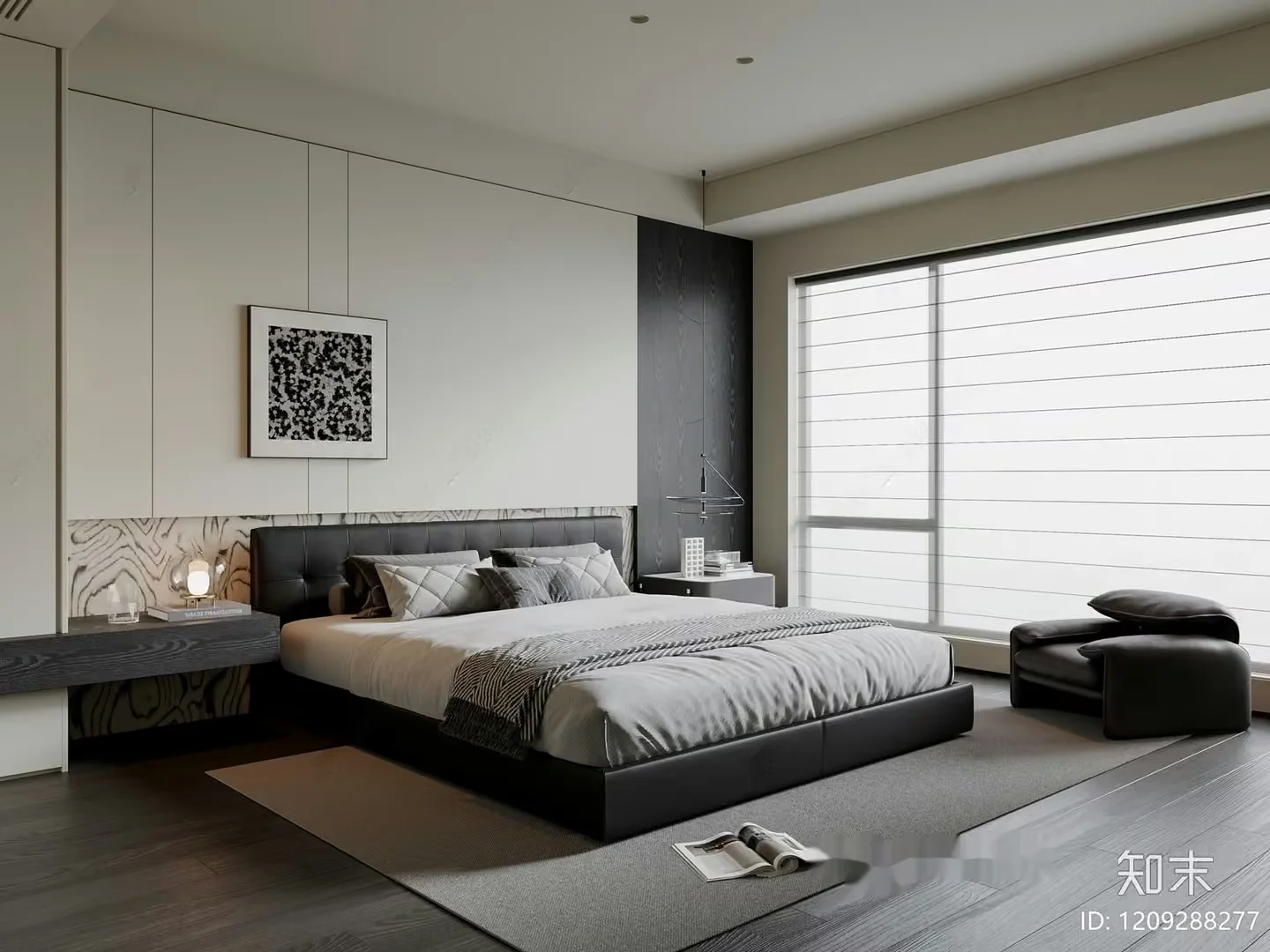 Cozy Modern Bedroom 3D Model – 8667 – VRAY Render