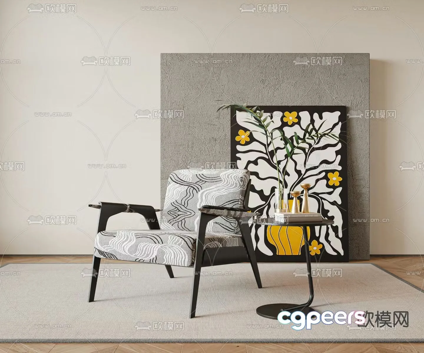 Medieval style sofa chair leisure chair armchair 3d model