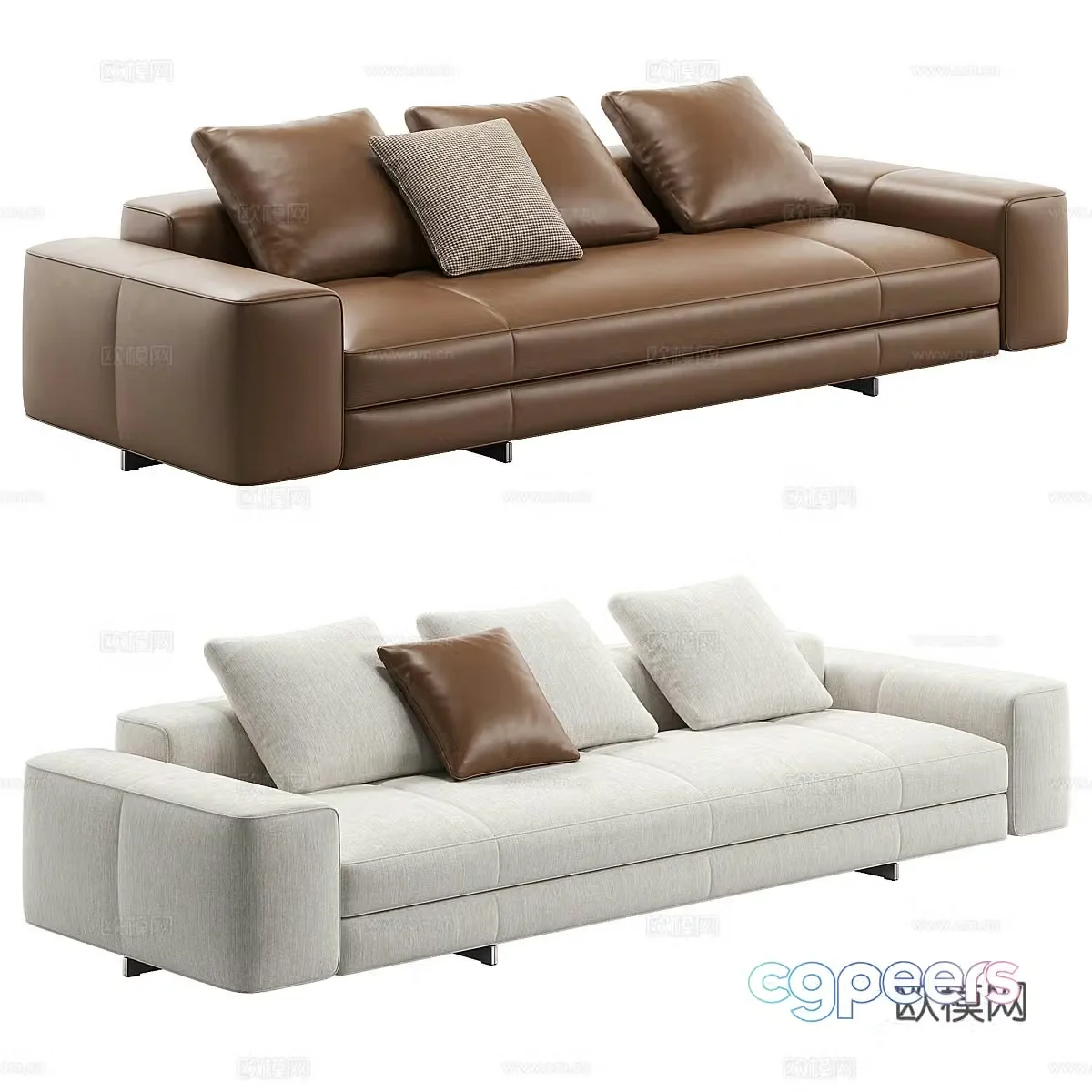 Modern Italian Yves sofa 3d model