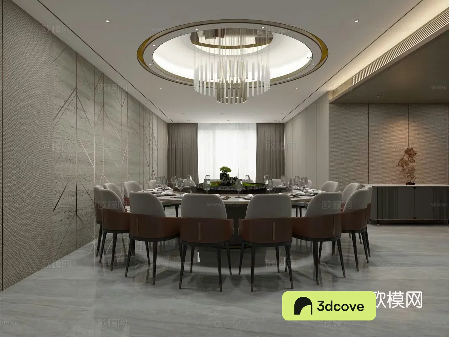 Modern hotel reception room