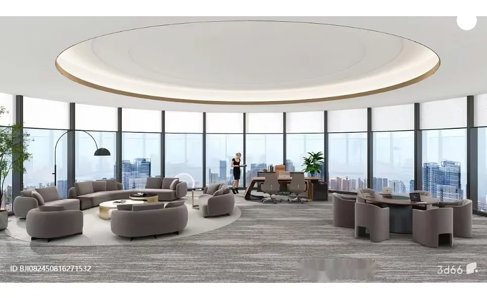 Modern Office Space 3D Model – 8825 – VRAY Render