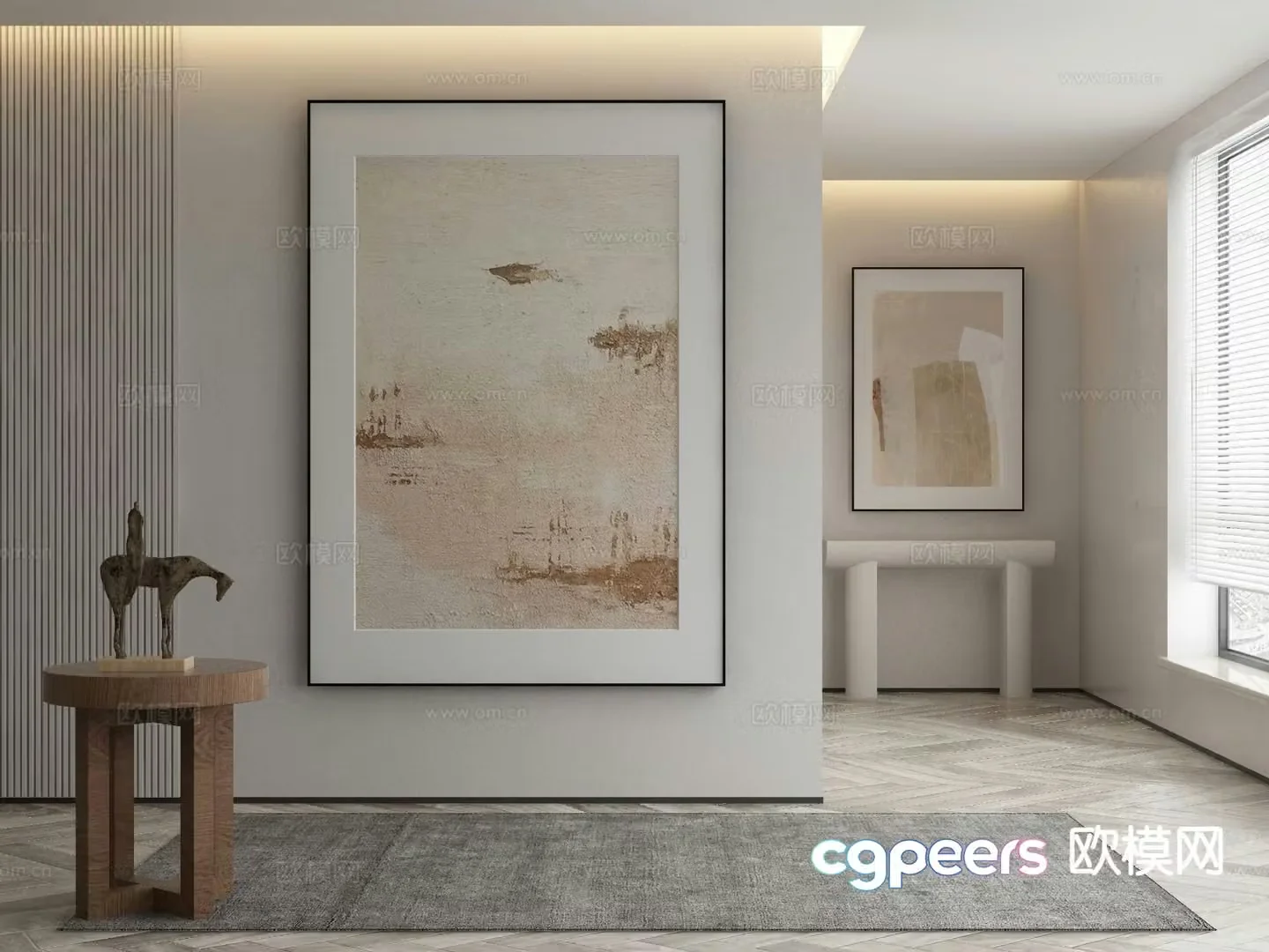 Wabi-sabi art painting texture painting decorative painting 3d model