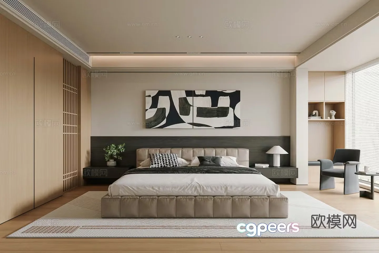 Modern bedroom 3d model