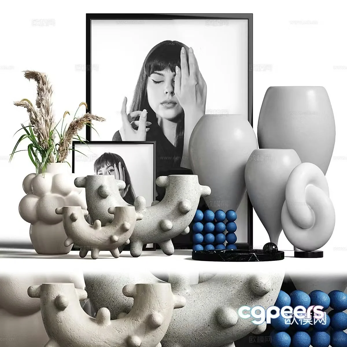 Modern jewelry ornaments vase craft 3d model