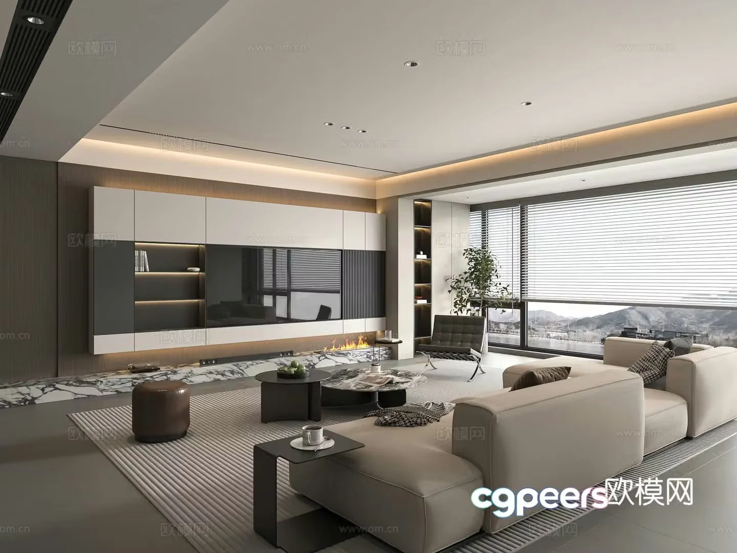 Modern living room 3d model