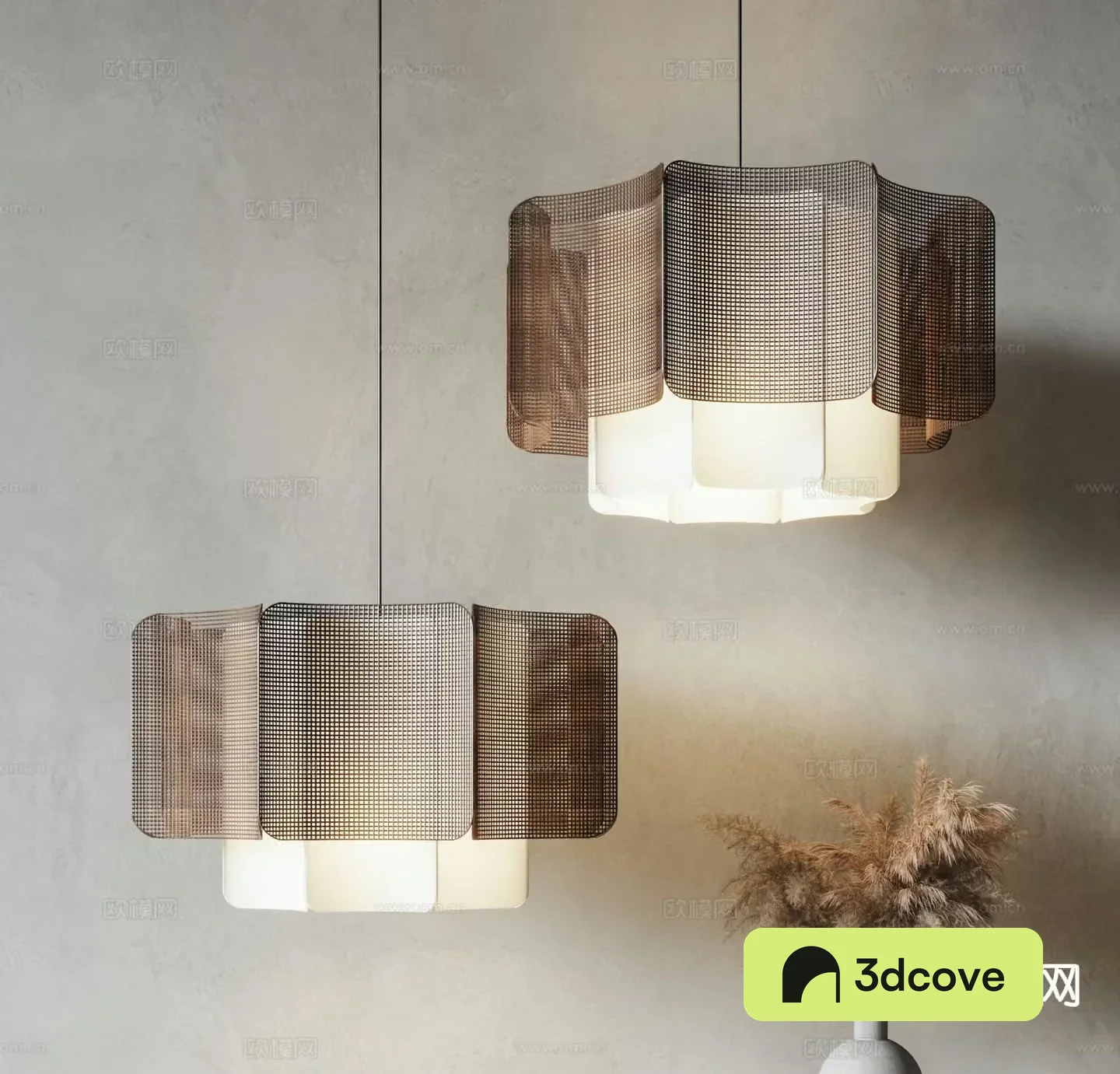 Wabi-sabi chandelier bamboo chandelier