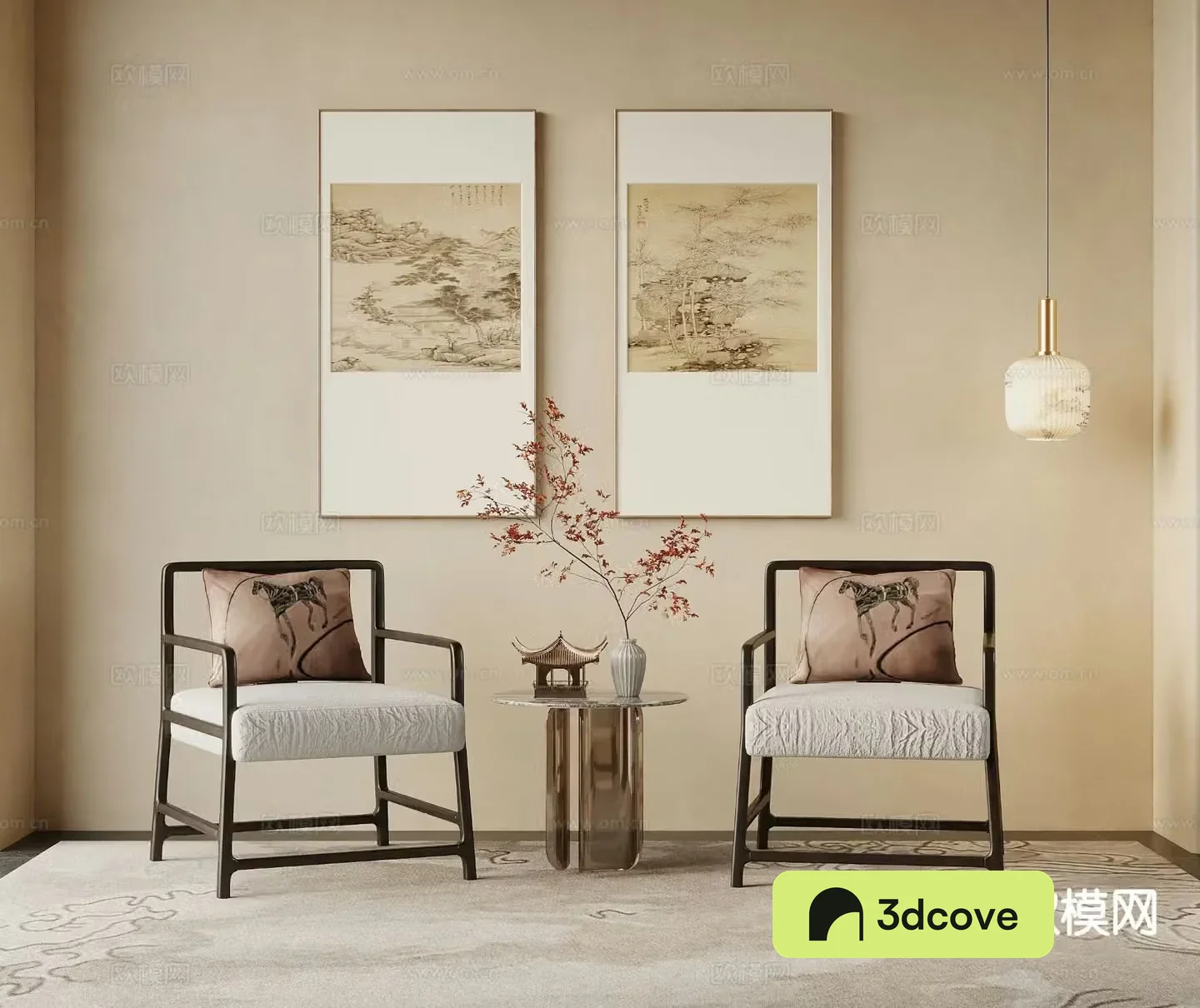 New Chinese style negotiation sofa casual sofa