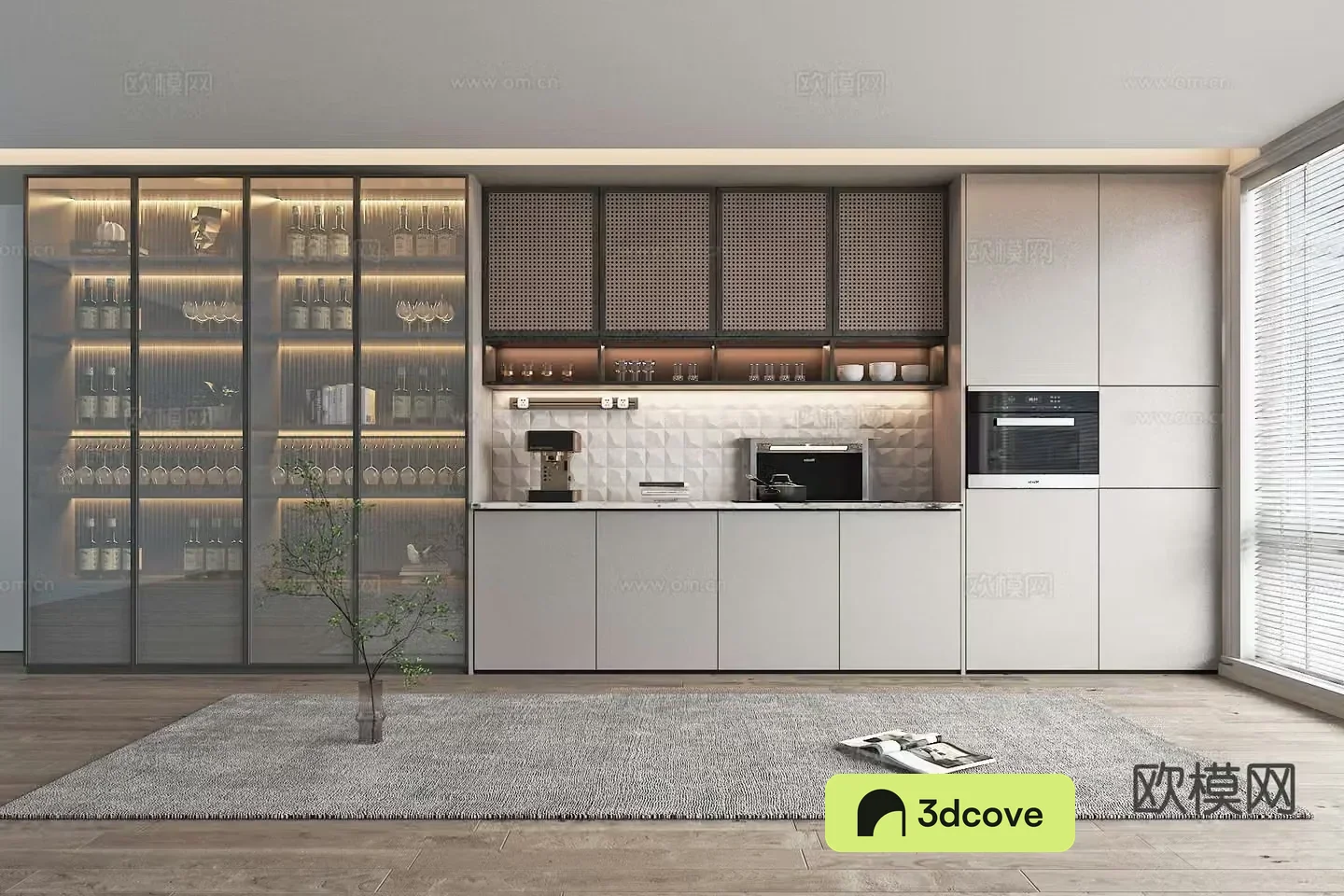 Modern sideboard wine cabinet