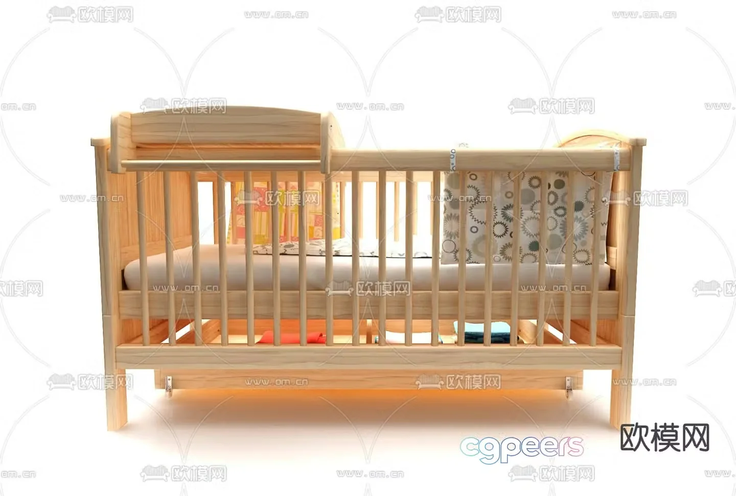 Modern crib 3d model