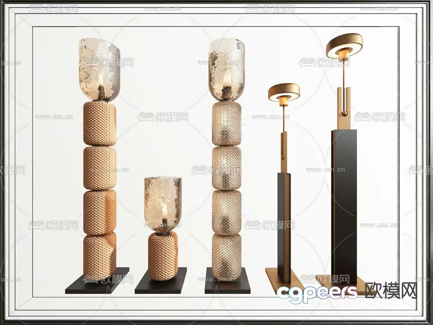 Light luxury floor lamp 3d model
