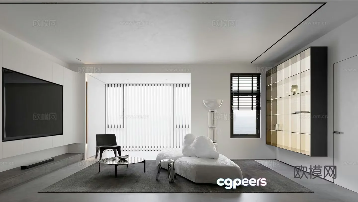 Modern Italian living room 3d model