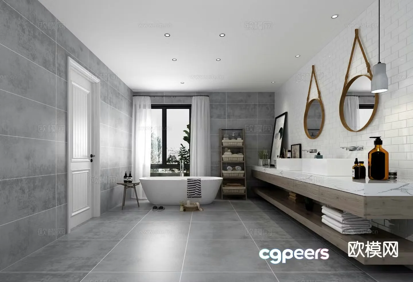 Modern bathroom bathroom 3d model