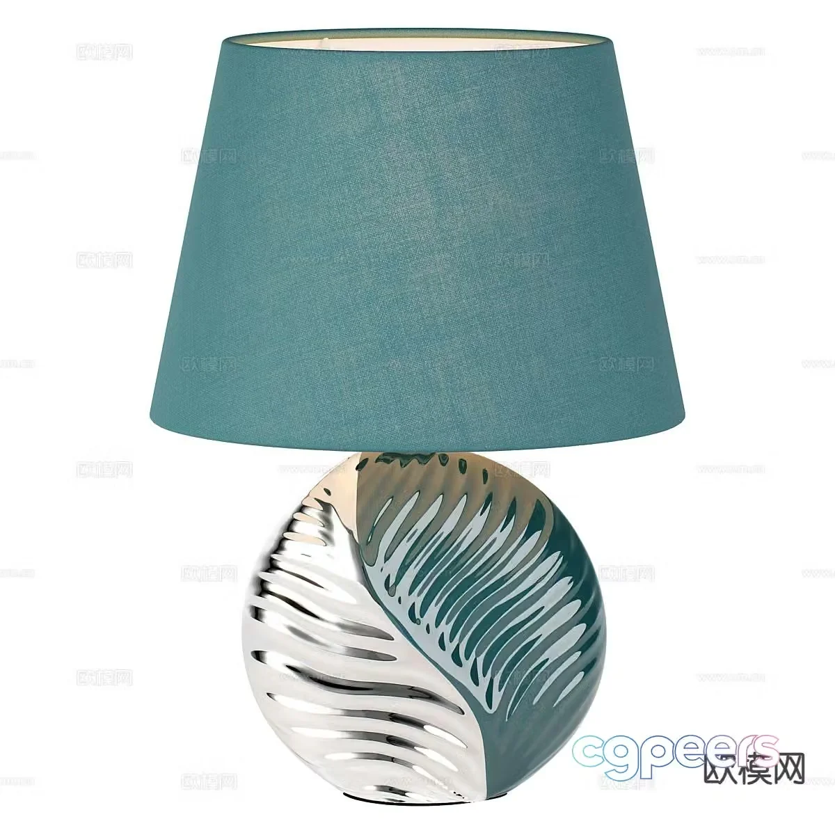 Simple European desk lamp 3d model