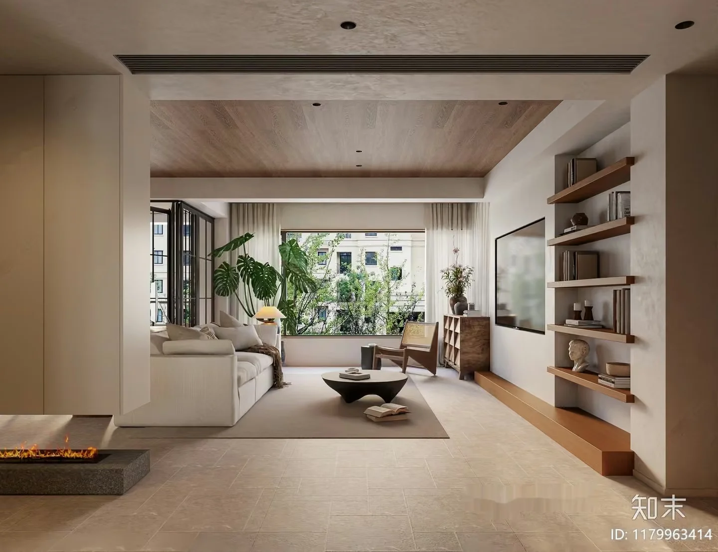 Modern Living Room 3D Model – 504 – VRAY Render