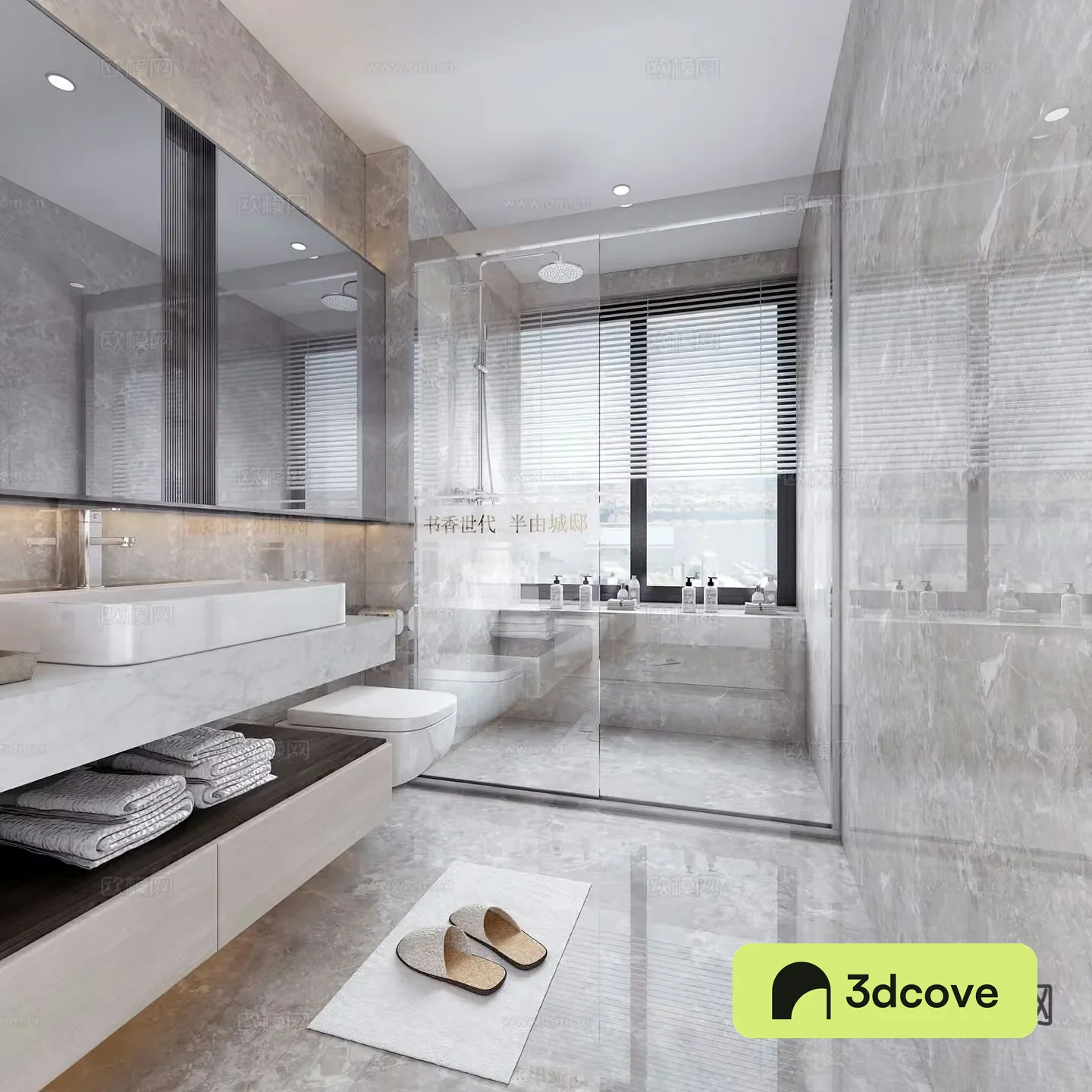 Modern bathroom toilet