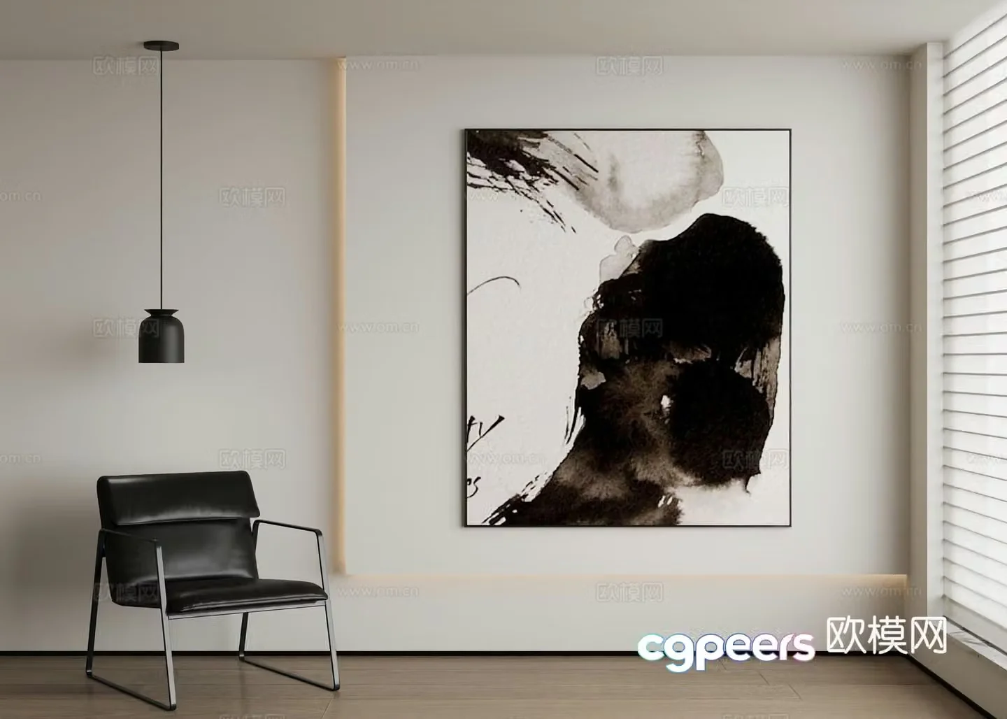Modern decorative painting 3d model