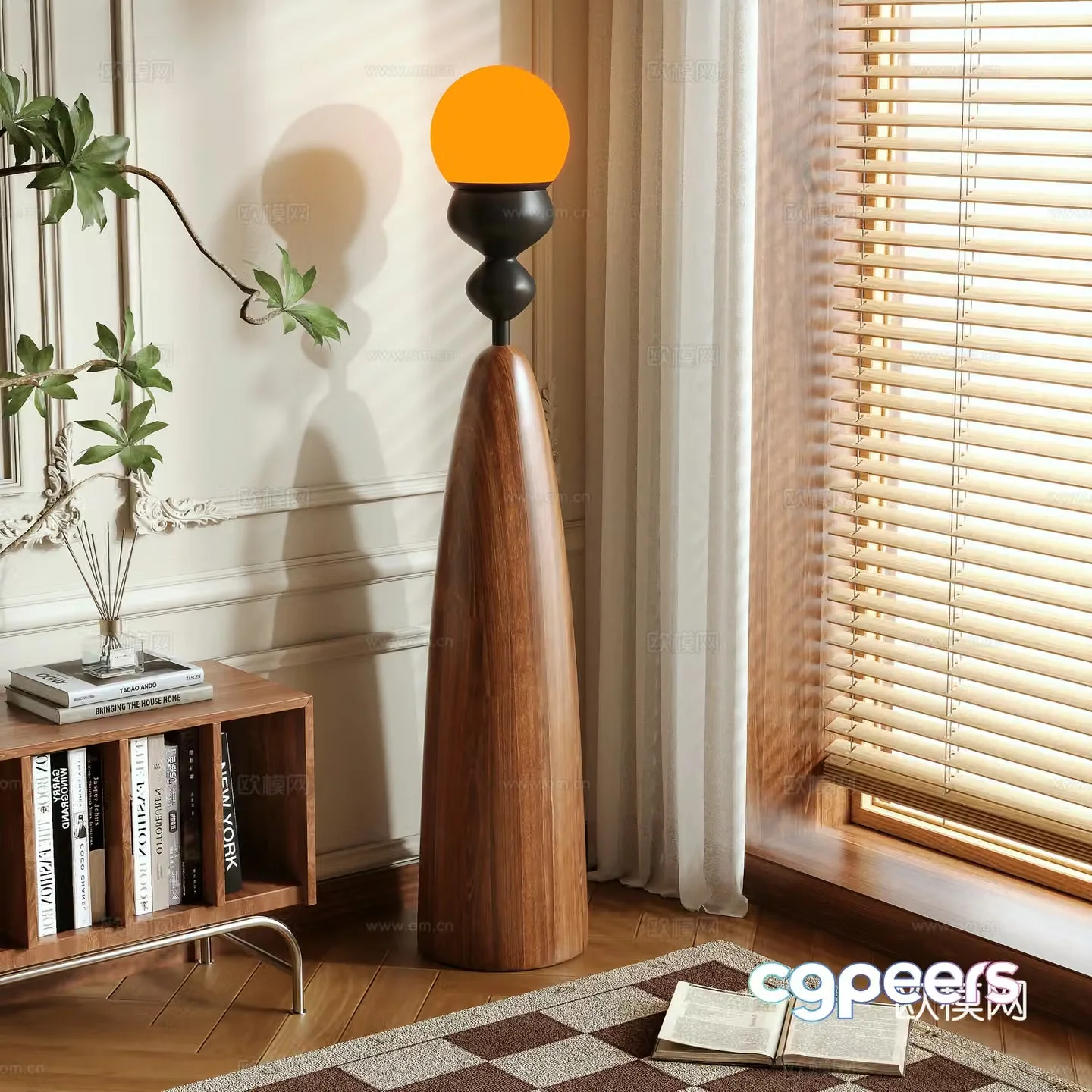 Medieval style floor lamp 3d model