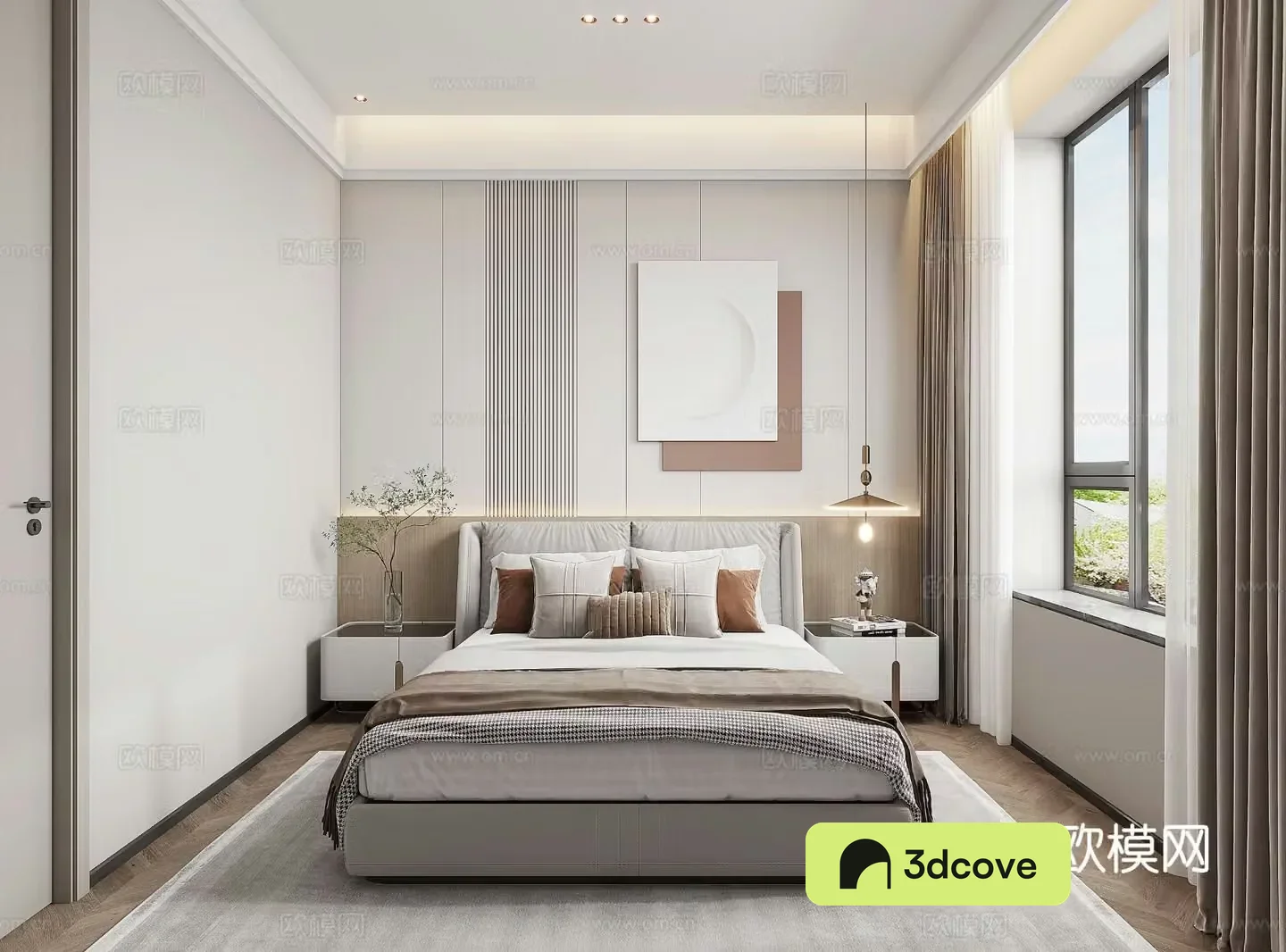 Modern minimalist bedroom second bedroom