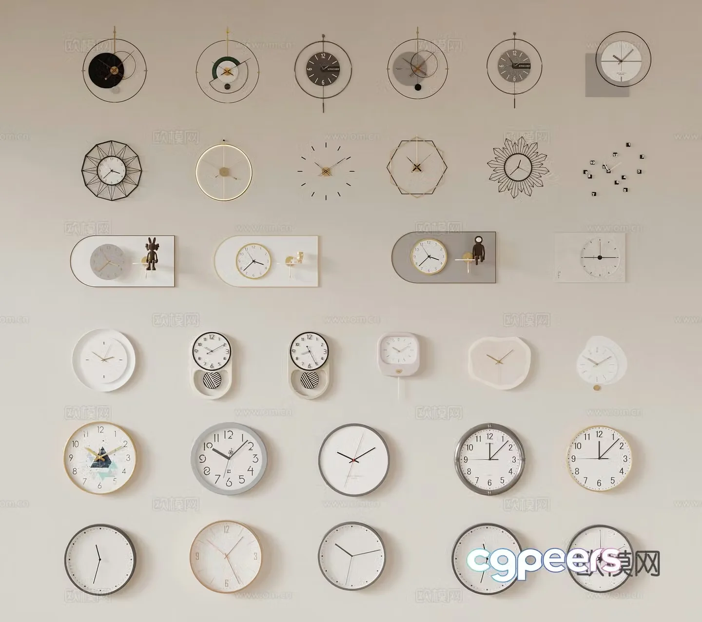 Modern watch 3d model