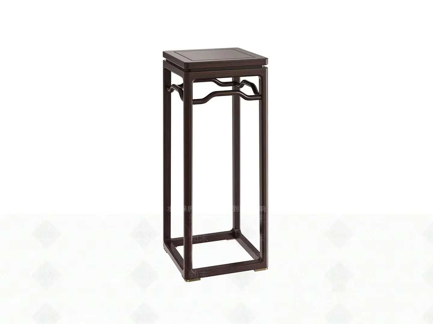 A Small Table With A Square Top And A Decorative Metal Design 3D Model – 6502 – VRAY Render