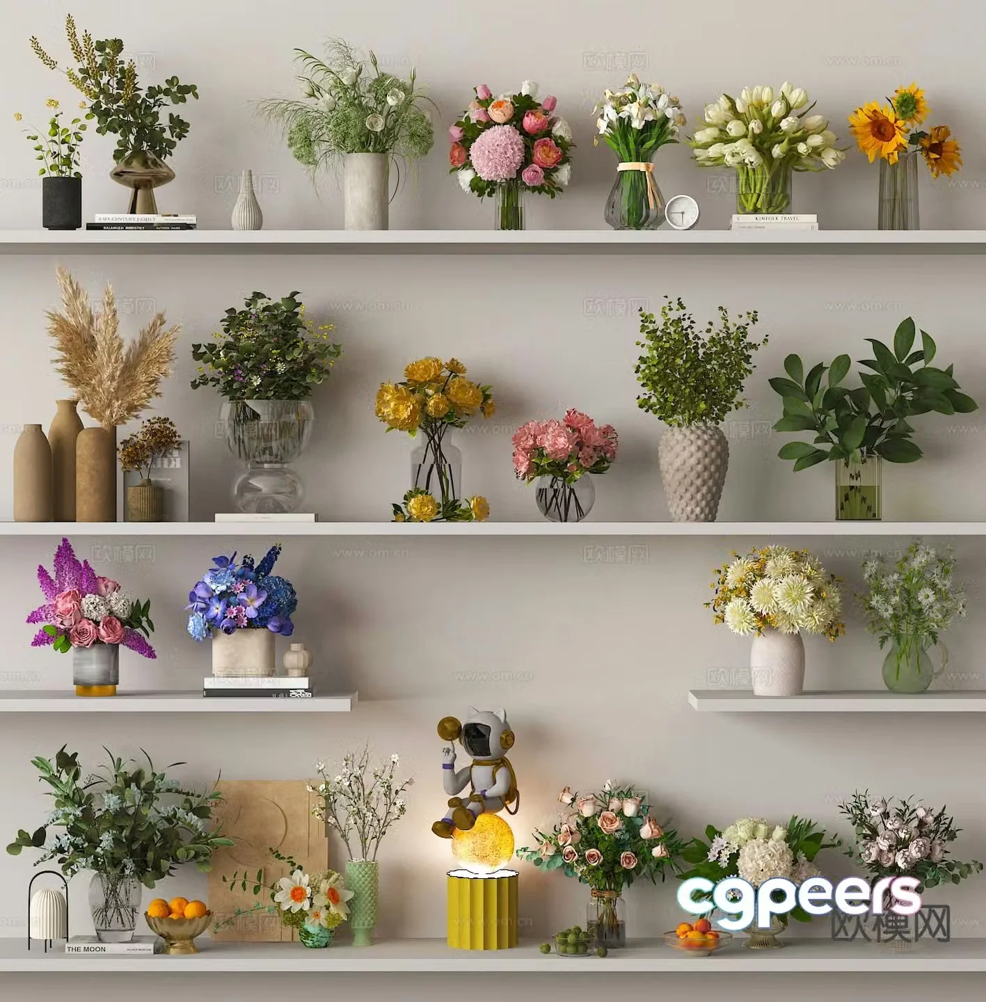 vase floristry flowers flowers flower arrangement 3d model