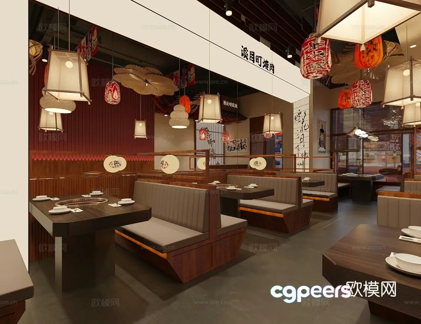 Japanese Japanese restaurant sushi restaurant 3d model