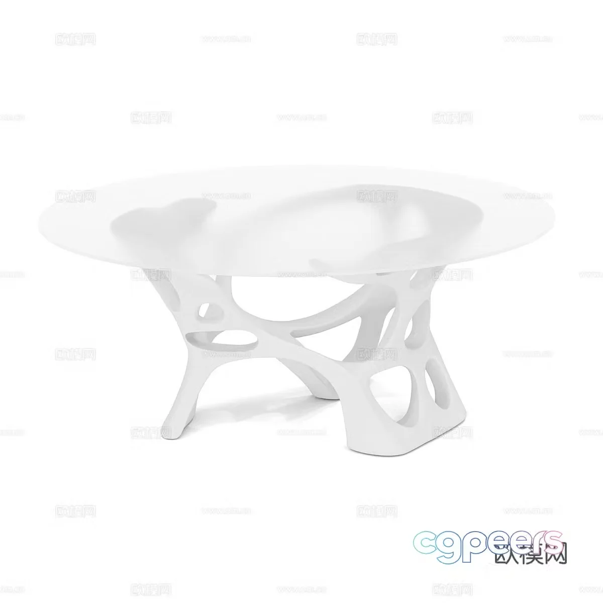 Modern minimalist round coffee table 3d model