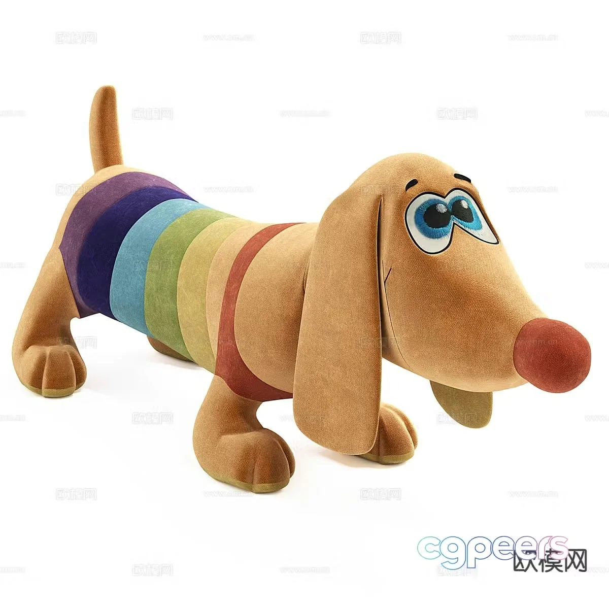 Children’s doll pillow Dachshund pillow 3D model