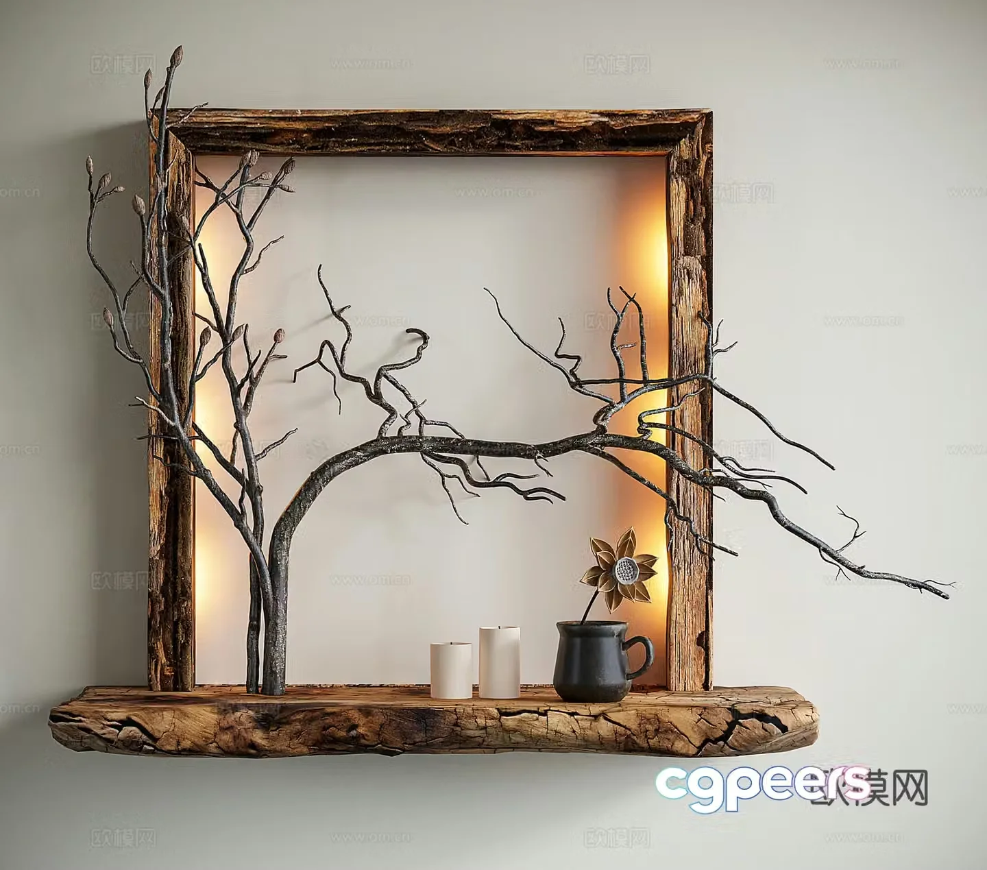 Wasabi wind decorative painting 3d model