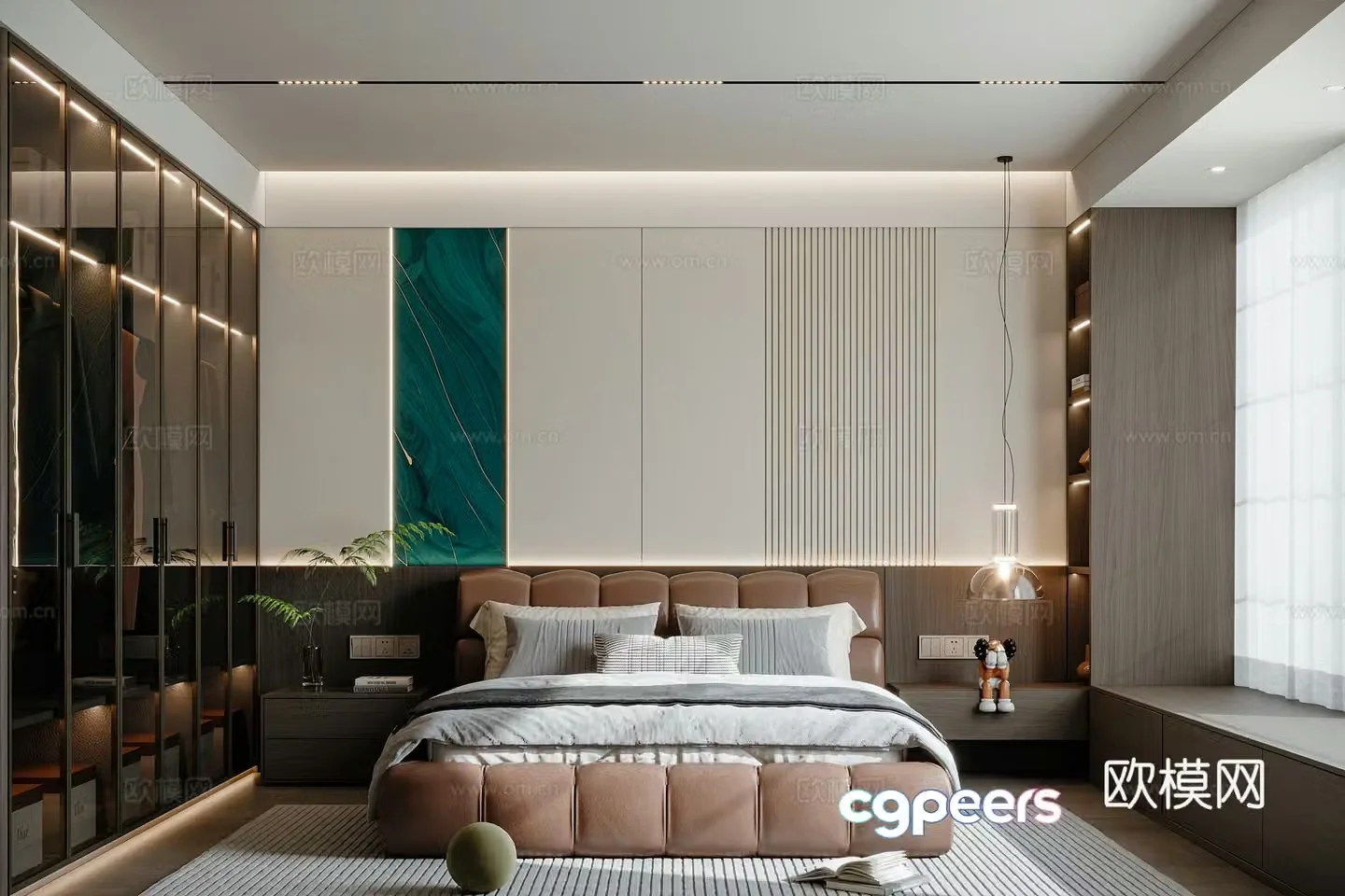 Modern home bedroom 3d model