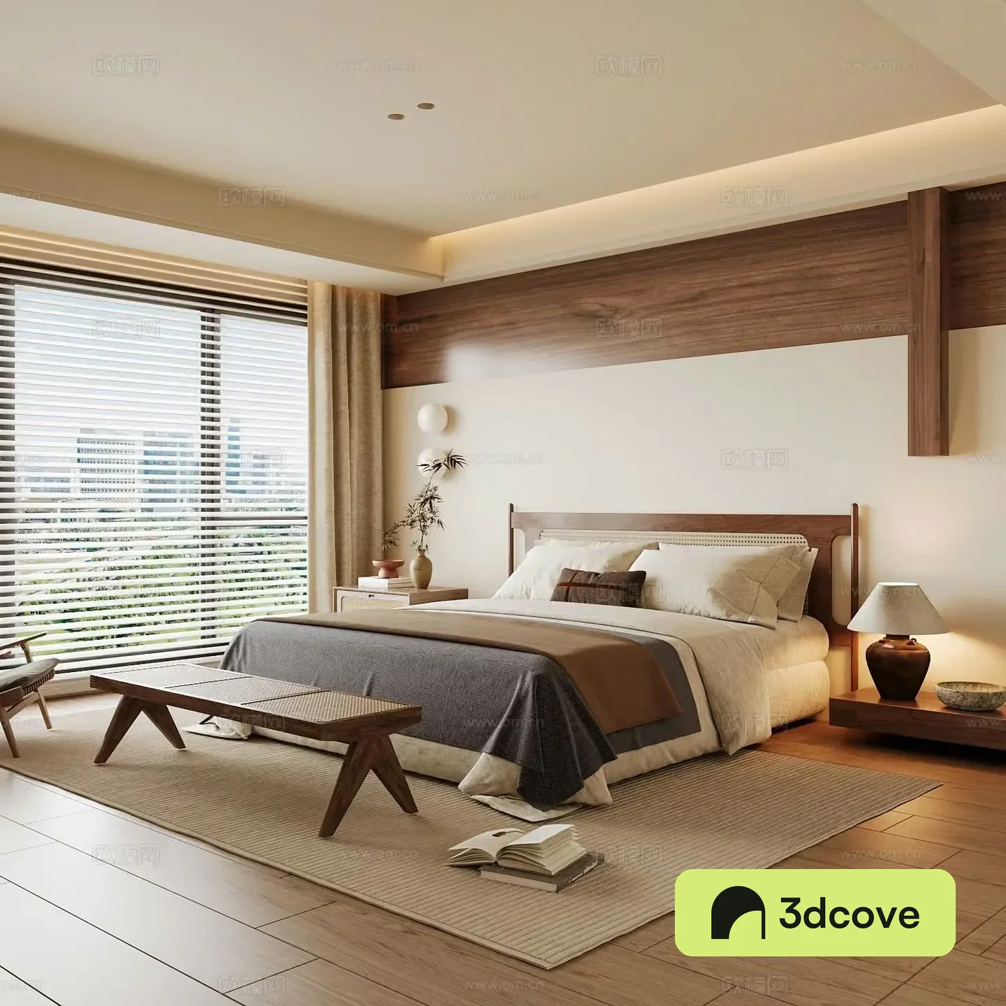 Wasabi Middle Ages Home Bedroom Wasabi Wind Bedroom Secondary Bedroom Master Bedroom Bathroom Window Bedroom 3D Model