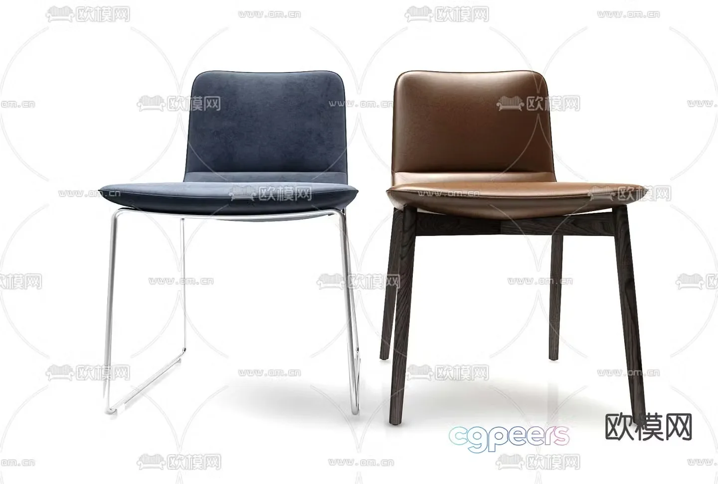 Modern chair dining chair 3d model
