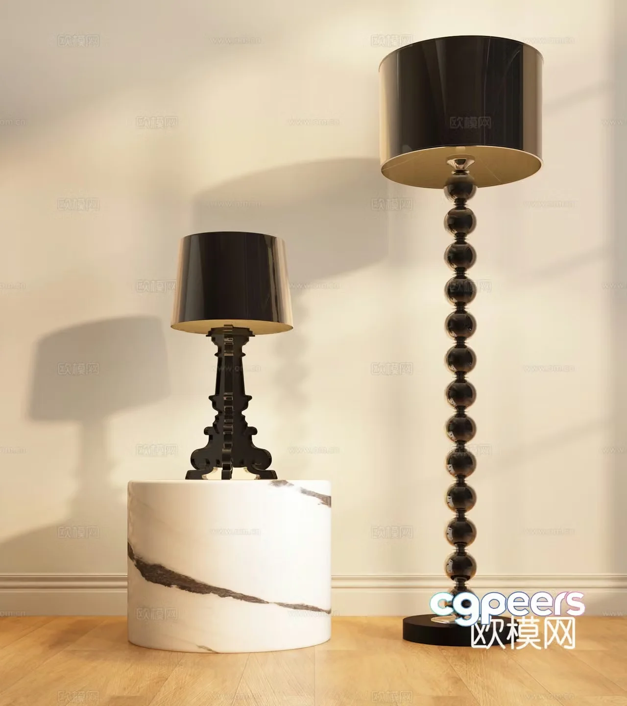 Modern floor lamp 3d model