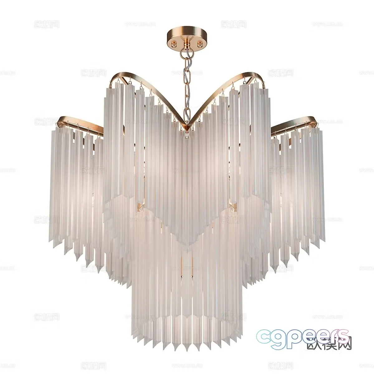Modern simple light luxury chandeliers chandeliers simple chandeliers restaurant chandeliers lamp 3d model