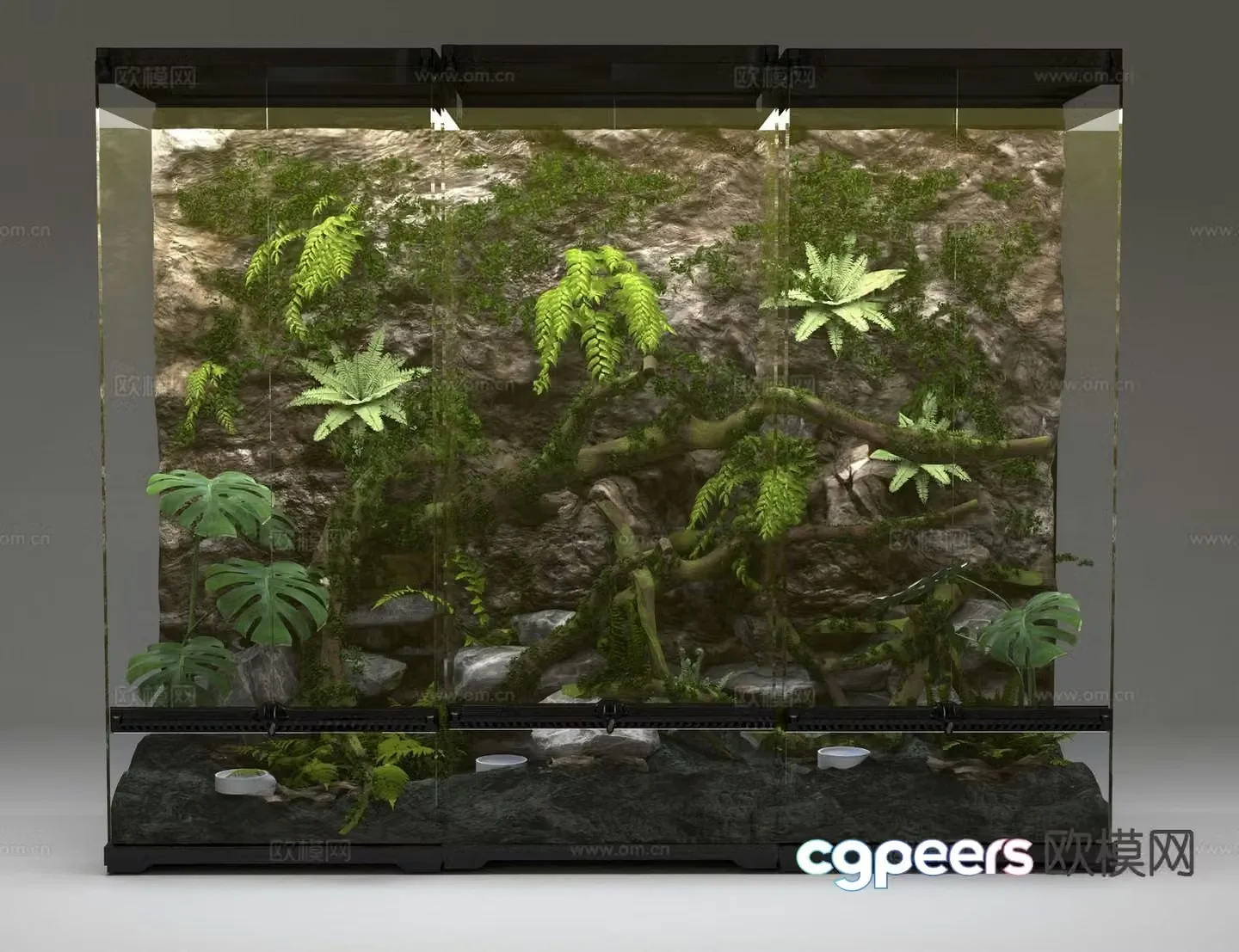 Rainforest landscape plant landscaping micro landscape 3d model