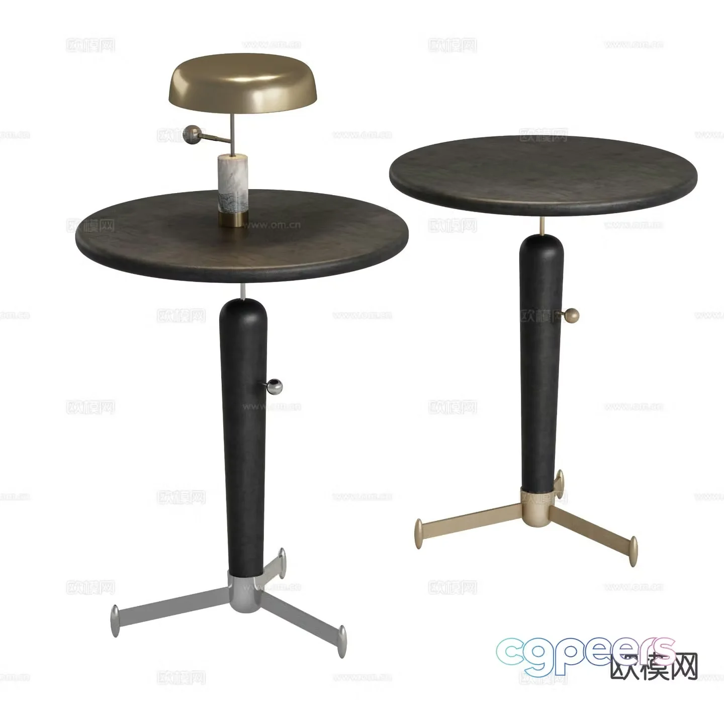 Modern round table side table table table 3d model