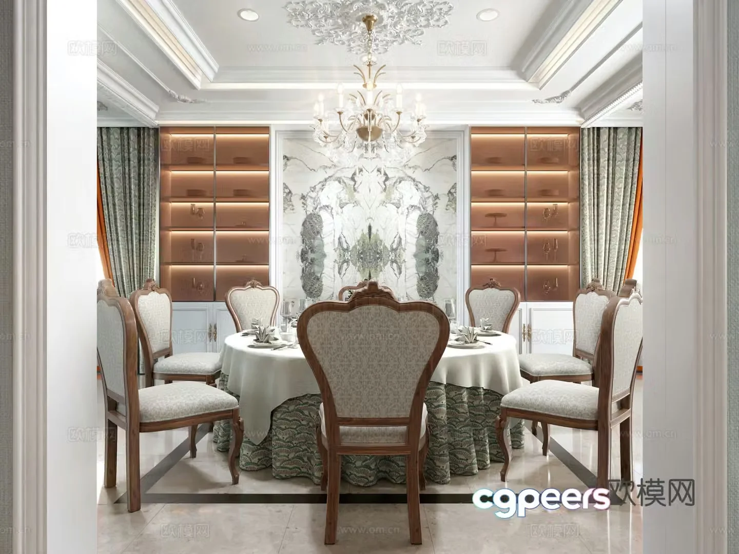 European restaurant 3d model