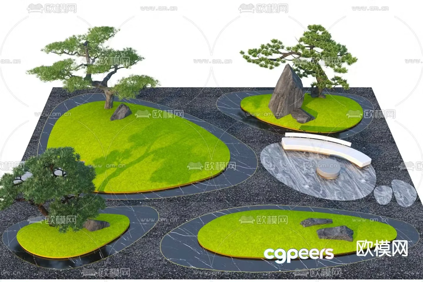 Micro terrain mountain col hill 3d model