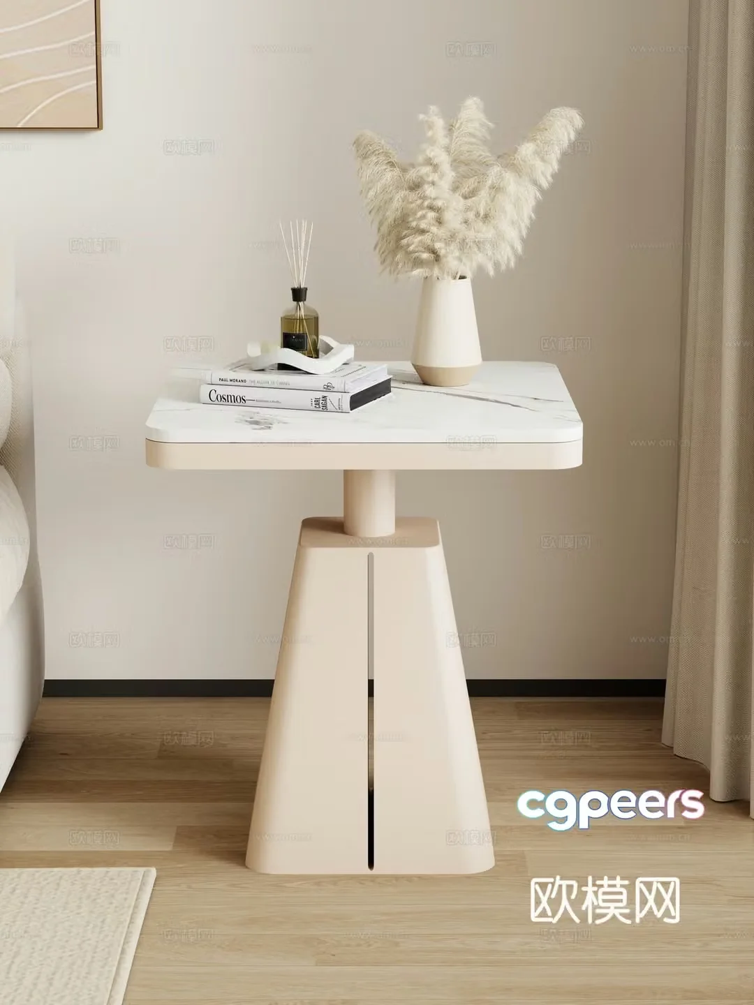 Modern side table corner table shelf decoration 3d model