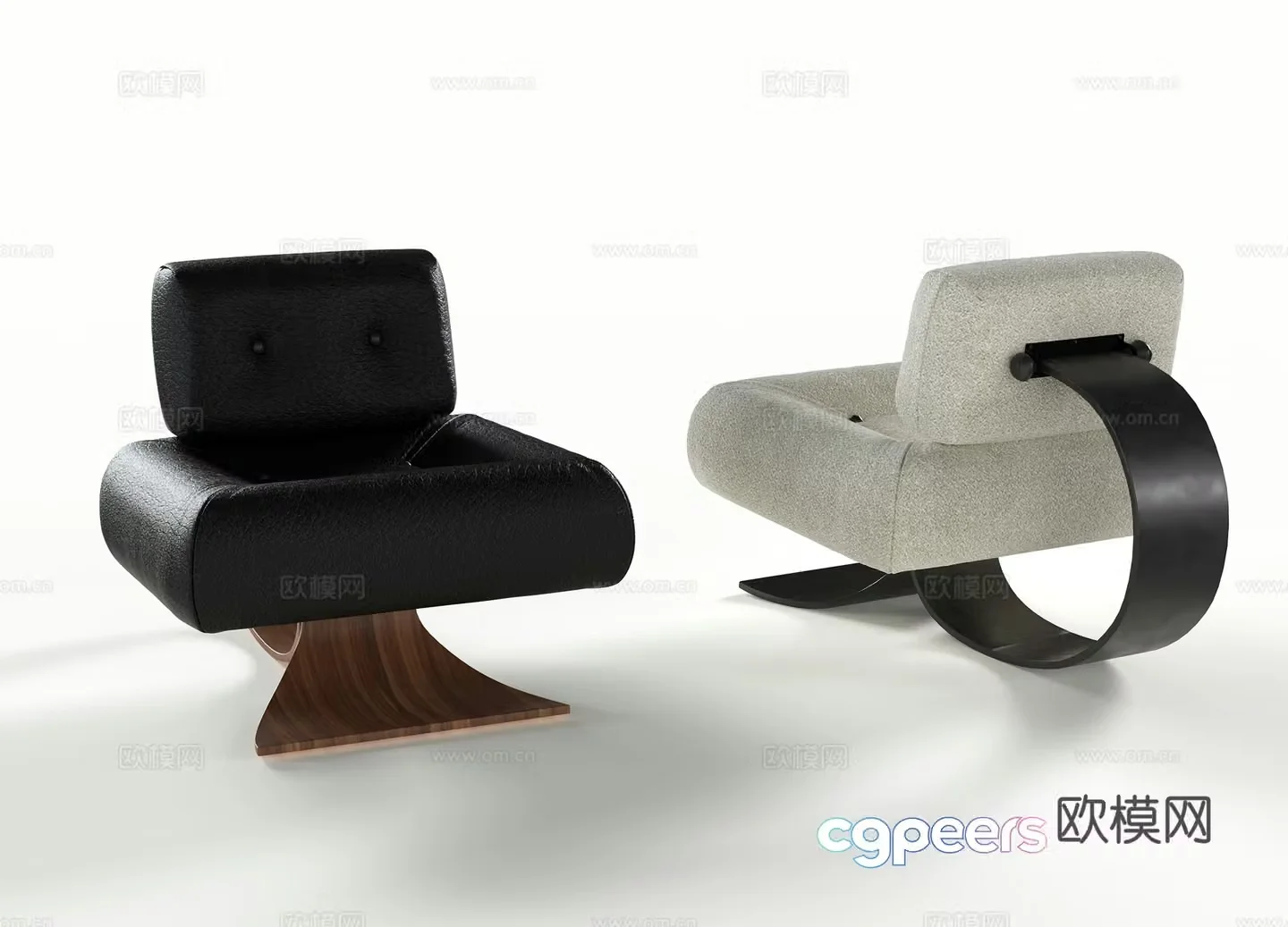 Modern single chair 3d model
